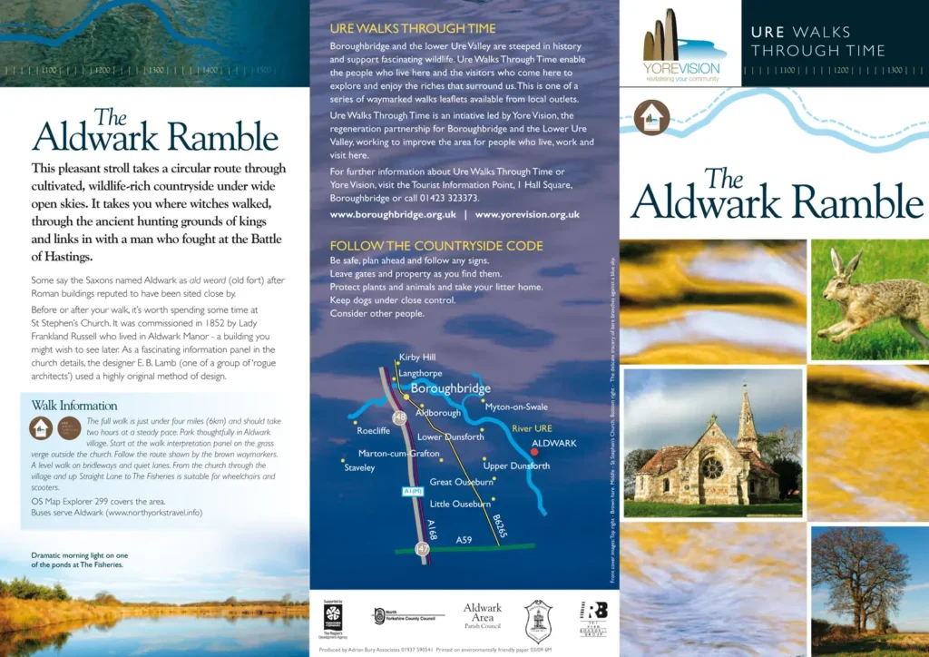 The Aldwark Ramble Interpretation leaflet design