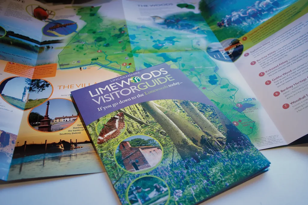 Lincolnshire Limewoods printed foldout map and visitor guide
