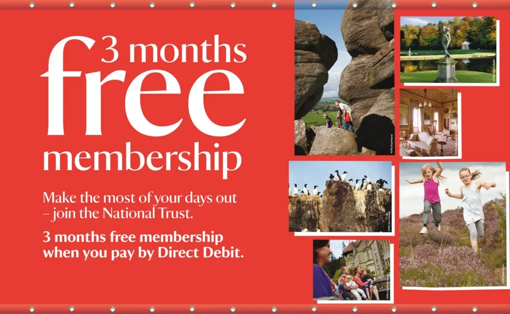 National Trust Membership Information vinyl banner