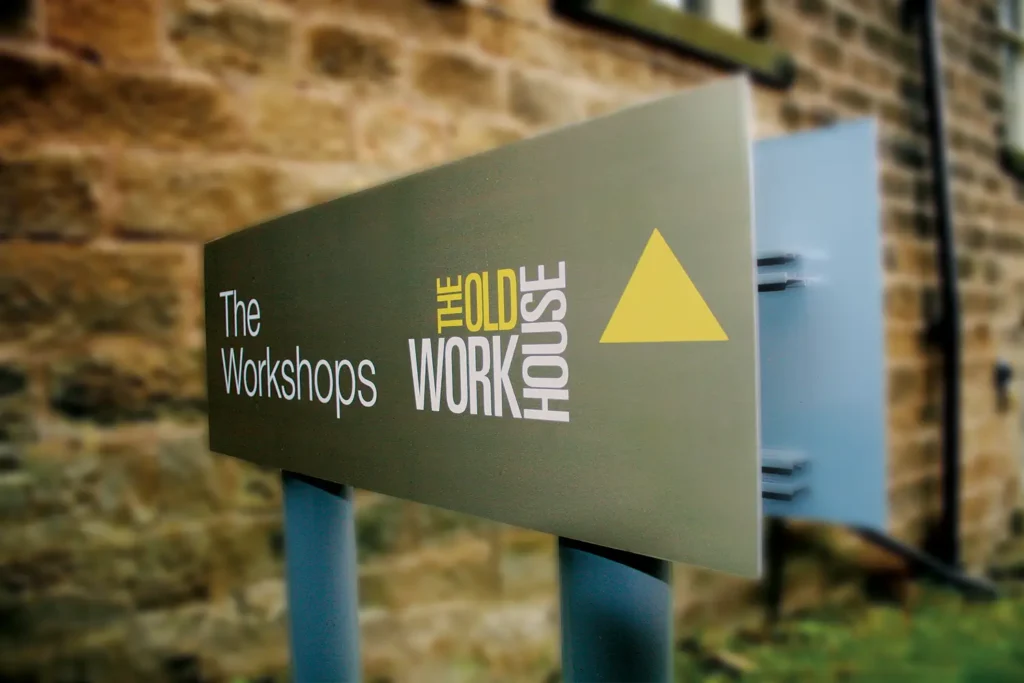The Old Workhouse sign, Pately Bridge Nidderdale
